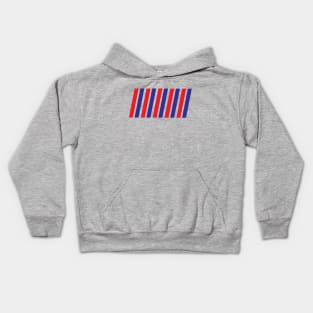 Red and Blue vertical strips Abstract Art Kids Hoodie